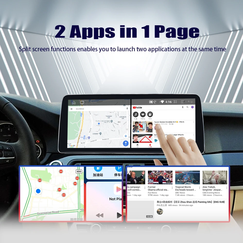 저렴한 Nunoo Carplay 무선 8 코어 4G 64G 차량용 멀티미디어 라디오 플레이어 BMW E60 3/5 시리즈 2009-2011