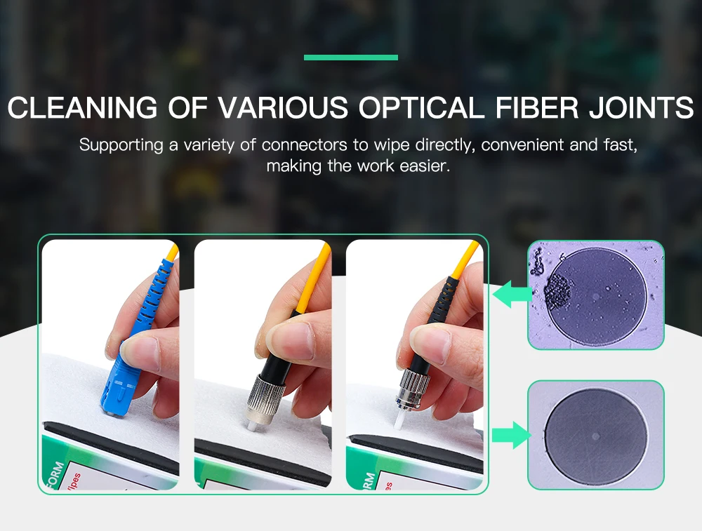 Komshine волоконно-оптические чистящие салфетки FOCP костюм для FC/SC/ST 2 5 мм 1 25 ММ LC голая