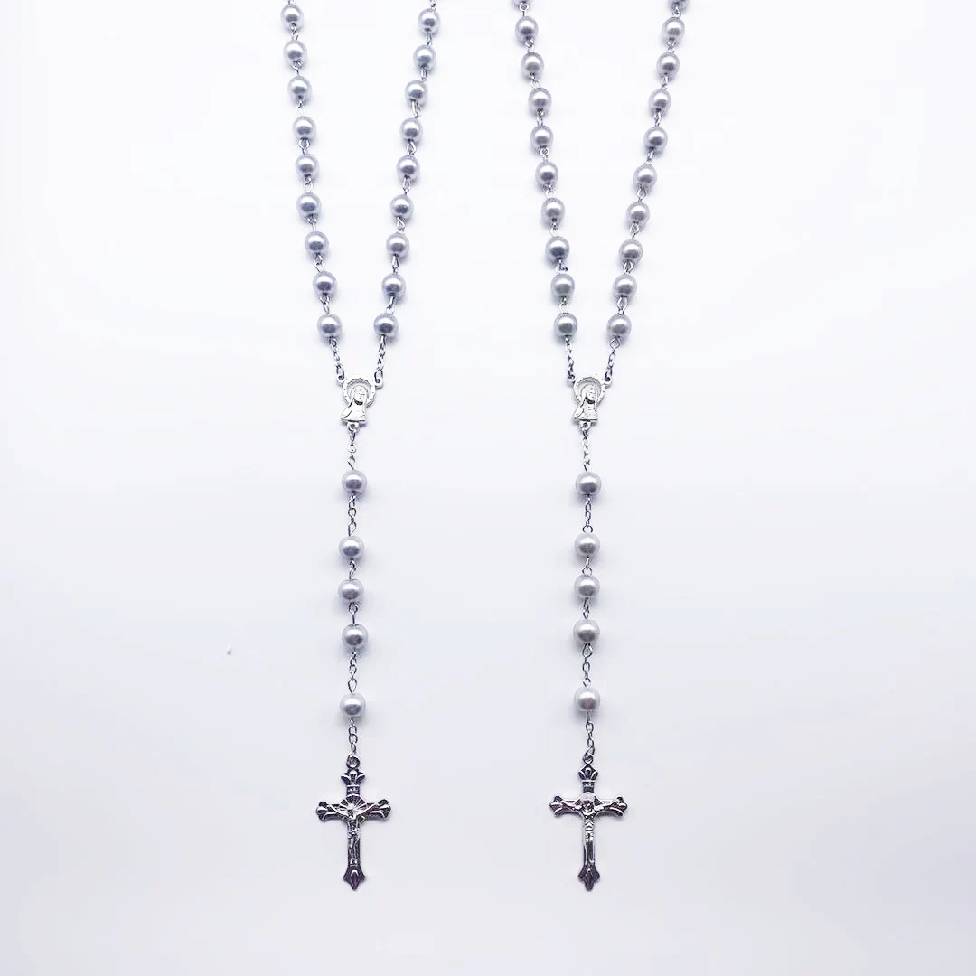 God religion жемчужные ювелирные изделия из бисера ожерелье Крест Иисуса Девы Марии