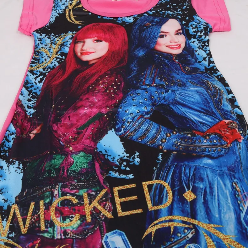 2019 New Summer Princess sleepwear Dress Baby Girls Clothing Descendants Christmas Dresses Vestido for Kid Girl pajamas Clothes | Детская