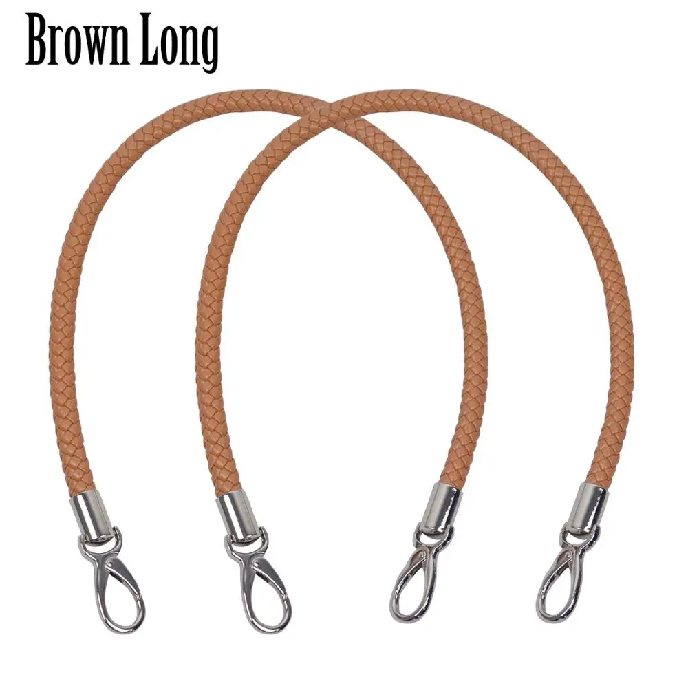 brown long TANQU Новинка 1 пара Obag ручки длинный короткий ремень для Obag EVA Obag женская сумка через плечо - Цвет: brown long
