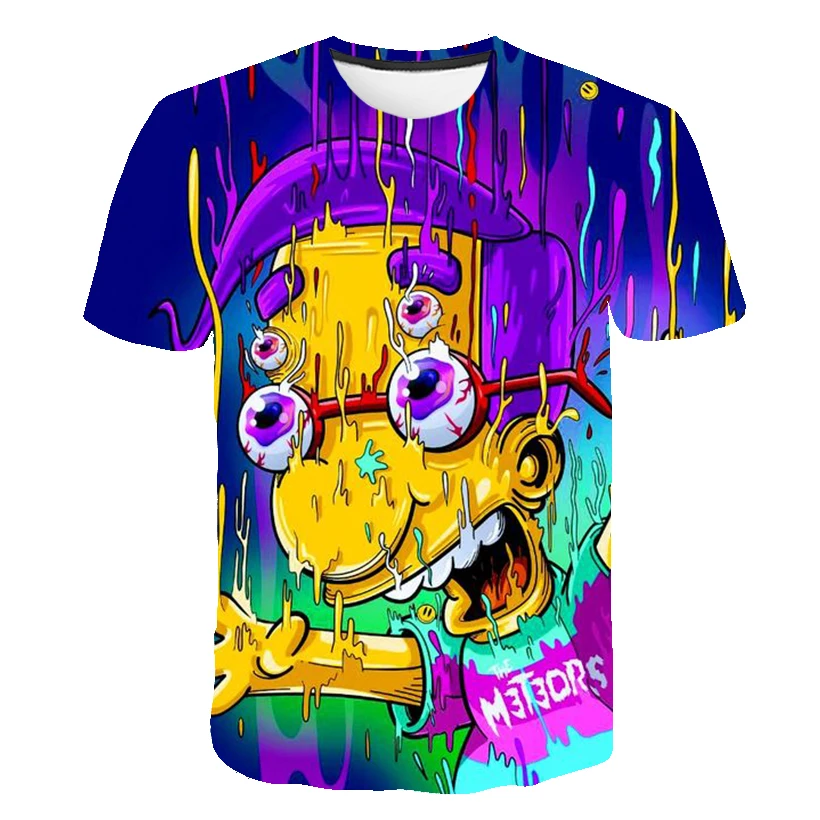 

2021 Summer Men's T-shirt 3D Printing Fun Short Sleeved Street Hip-hop O-neck Oversized Men Women Tops