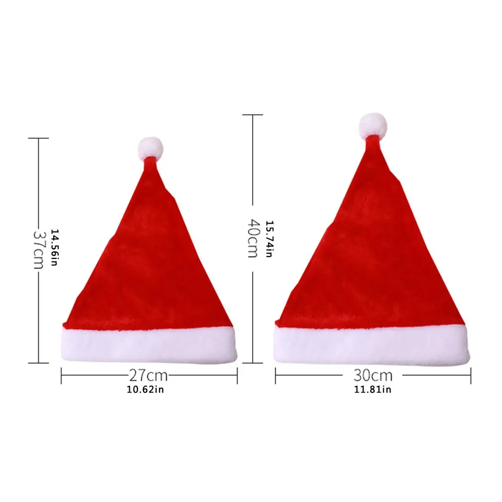 

Christmas Ornament Gifts Santa Hat Soft Plush Cute Hat Decoration Party Supplies Suitable For Both Adults And Children