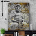 Алмазная вышивка сделай сам, квадратная круглая икона Будды, Набор для вышивки крестиком, религия Китая портрет из мозаики, RoomFF4071