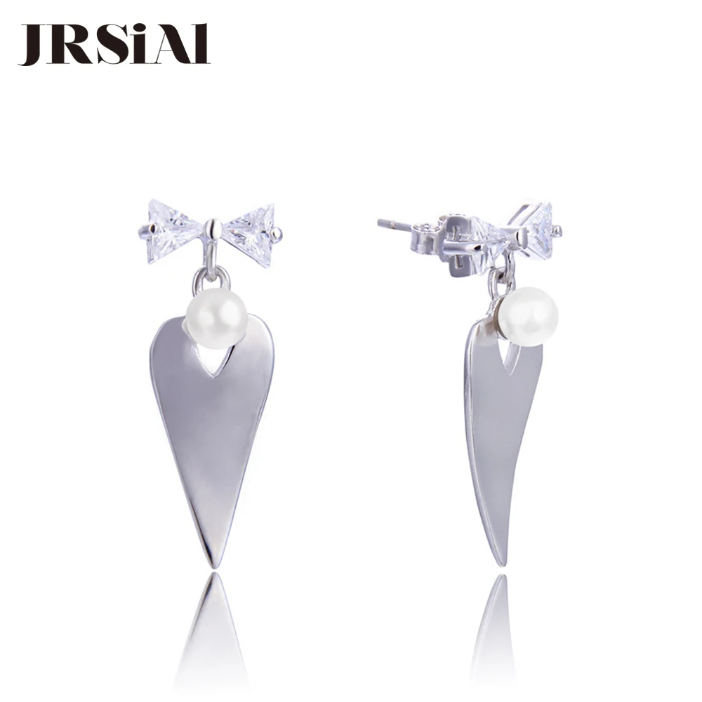 JRSIAL S 925 пробы серебряные ювелирные изделия циркониевые серьги корейские длинные