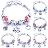 2021 latest fashion trend animal shape couple bracelet wholesale elastic bead adjustable size bracelet pandora style