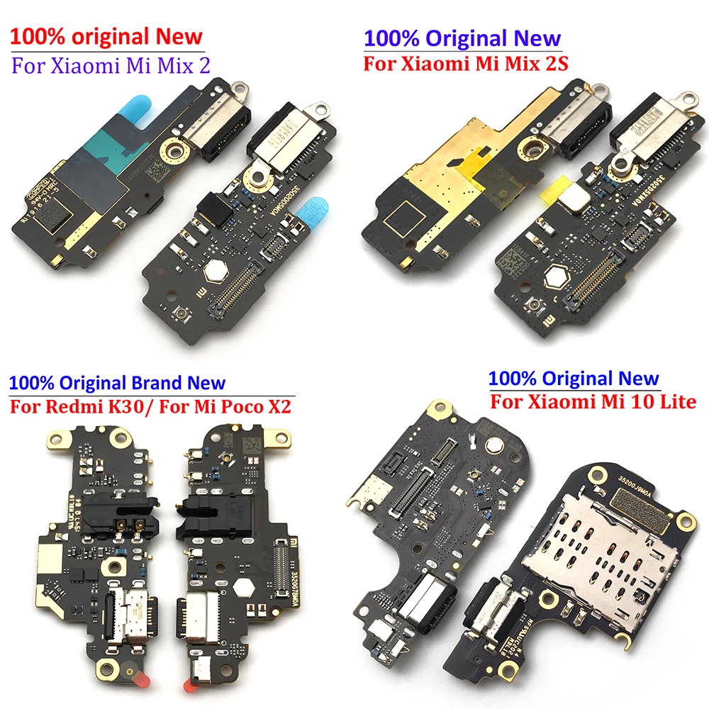 usb charging port connector board flex cable for xiaomi mi 9 9t pro poco x2 mi 10 9 lite mix 2 2s with microphone parts free global shipping