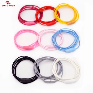 Мягкий атласный шнур Sutoyuen, 100 шт., 2 мм, с пластиковым ожерельем, Отрывные застежки, для прорезывателя зубов, изготовления игрушек