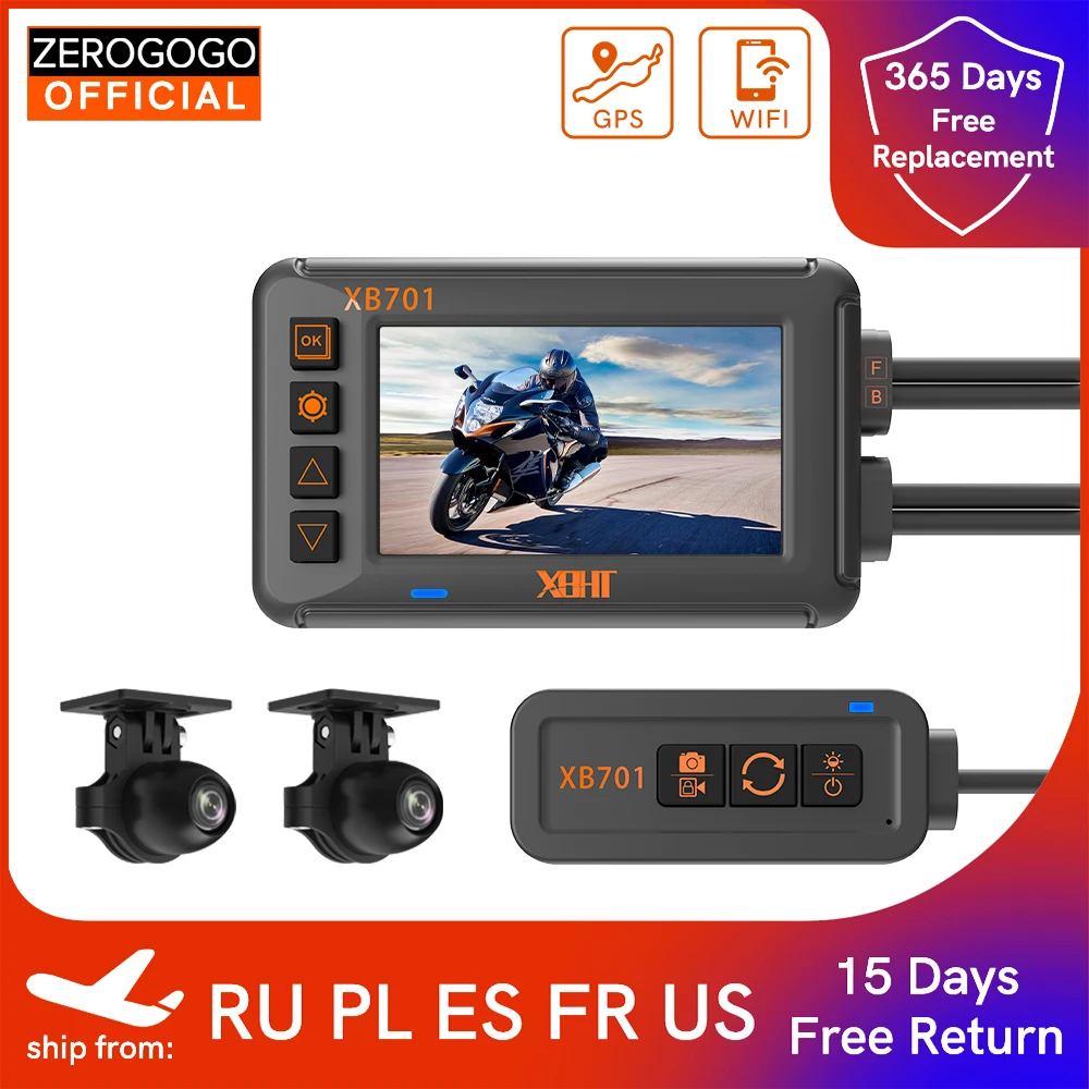 Экшн камера ZEROGOGO для мотоцикла водонепроницаемая Wifi GPS IP67| |