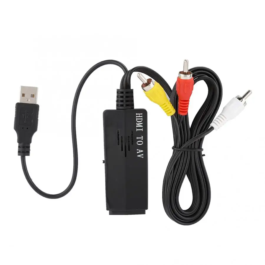 HD HDMI в AV видеоконвертер телеприставка к старому ТВ с кабелем 1 м для DVD/кабельной