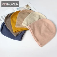 visrover 10 colorway rabbit cashmere woman winter hat with lurex unisex autumn real cashmere bonnet soft woman warm skullies
