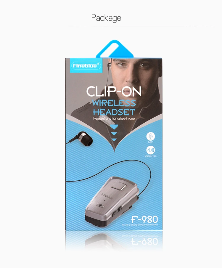 Fineblue F980 MINI Wireless Bluetooth Earphone Car In-Ear Handsfree with Microphone Headset Mini Vibration Support IOS Android