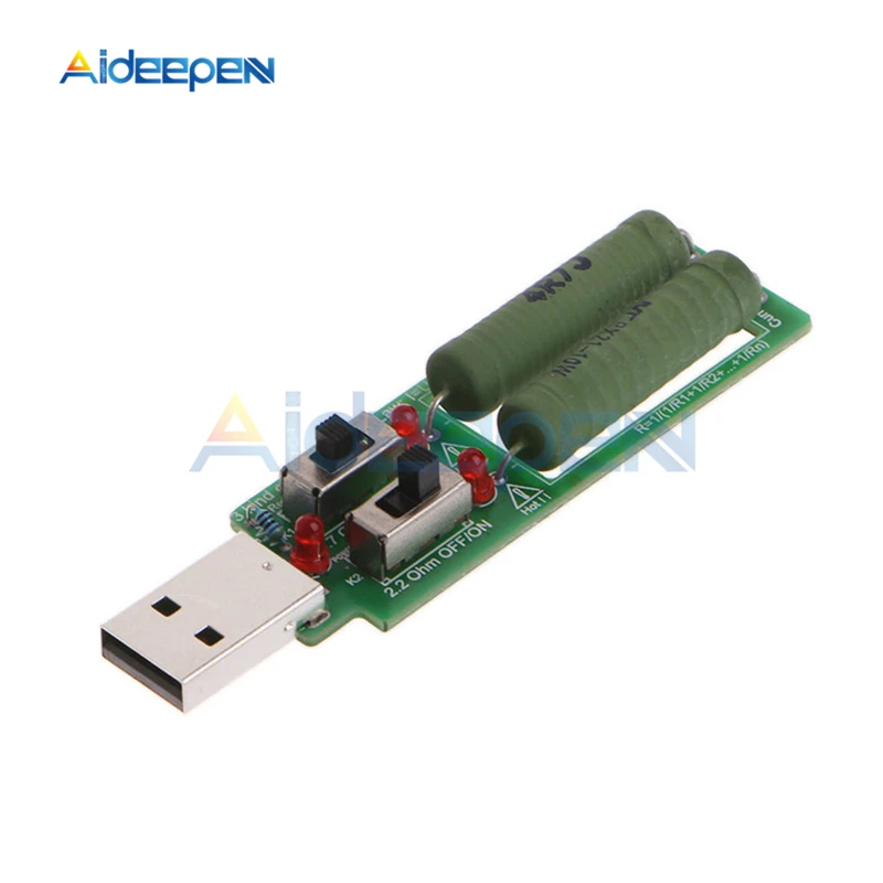 USB резистор DC электронная нагрузка с переключателем регулируемый 3 тока 5V1A/2A/3A емкость аккумулятора напряжение разряда Rresistance Teste