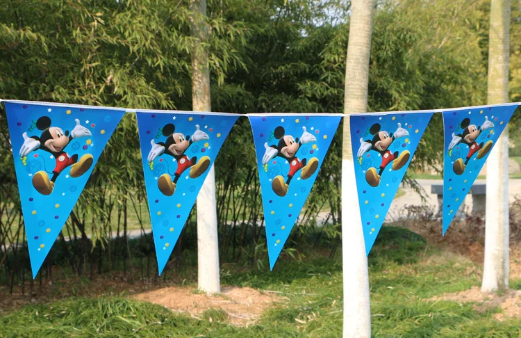 Mickey flag 34 ''большие в форме головы Микки Фольга надувные шары Mickey Мышь на день рождения надувные шарики Baby Shower День рождения украшения для детей - Цвет: Mickey flag