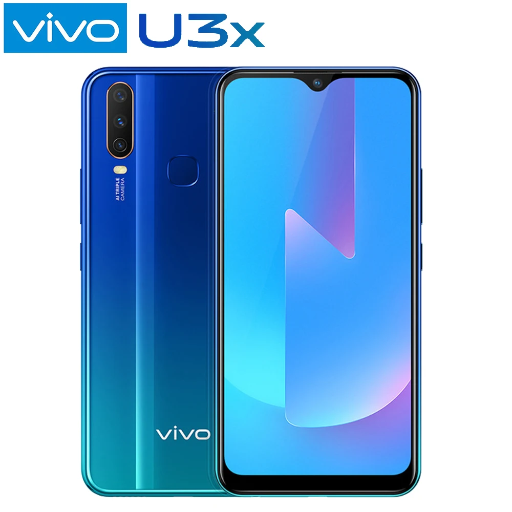 VIVO U3x мобильный телефон Snapdragon665 Android четыре ядра 5000 мАч быстрая зарядка две sim