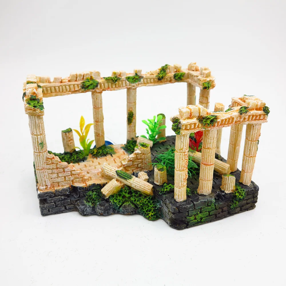 

Aquarium Fish Tank Decorations Antique Roman Column Ruins European Castle Ornaments