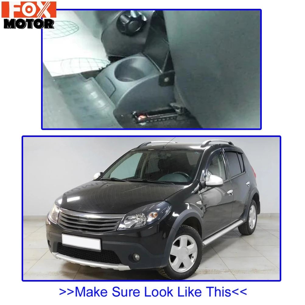 Подлокотник в черной коробке для Renault Dacia Logan 2004 - 2011 консоль из мягкой кожи 2008 201 |