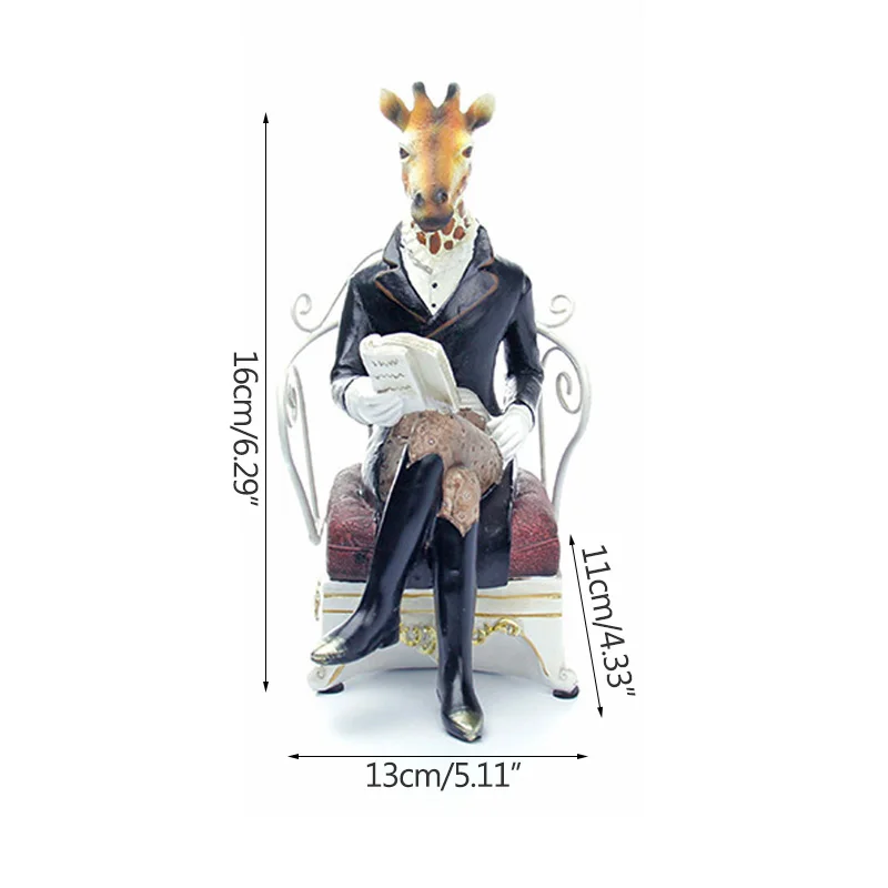 

Abstract Gentleman Zebra Sculpture & Statue Home Decoration Figurines Office Decor Crafts Resin Giraffe Crafts Business Gifts