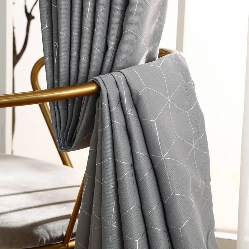 Современные светонепроницаемые Шторы s обработанные шторы оттенок мягкий парча