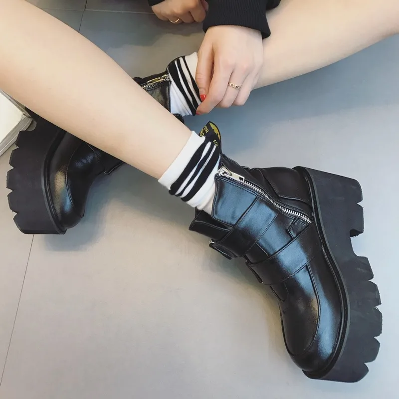 Женские ботильоны на высоком каблуке 7 5 см с ремешком и пряжкой|Женские