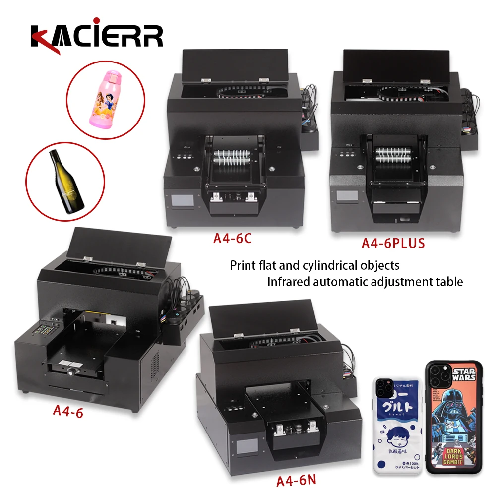 

A4 UV printer inkjet multifunctional mobile phone case plastic silicone wood stone with free rotating roller flat cylinder