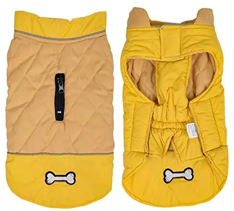 

Waterproof Dog Jacket Winter Warm Jacket Vest, Windproof Snow Suit Dog Clothes Pet Vest Dog Clothes with Harness Hole