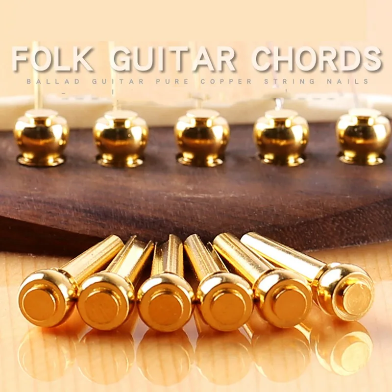 6 шт. медные шпильки для ногтей|Детали и аксессуары гитар| |