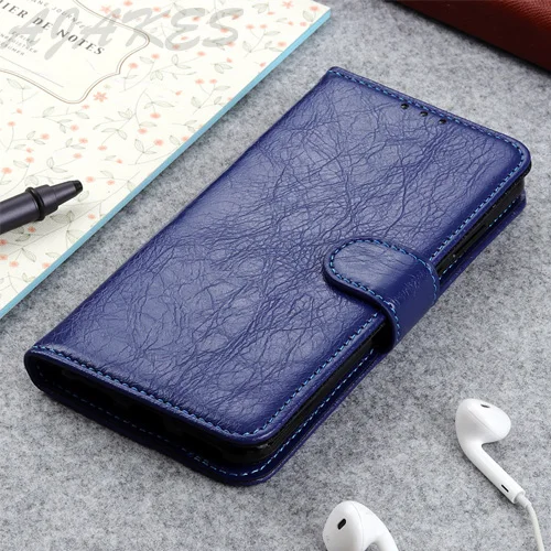 Синий Роскошный Премиальный кожаный чехол-книжка флип-чехол для Xiaomi A3 Lite CC9E CC9 9T Pro 9 SE A2 Lite F1 Redmi K20 Pro 7A 7 Note 7 6 Pro - Цвет: Синий