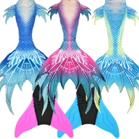 kids girls women men colorful swimmable mermaid tail luxurious swimmable tail monofin pool party mermaid water show costume