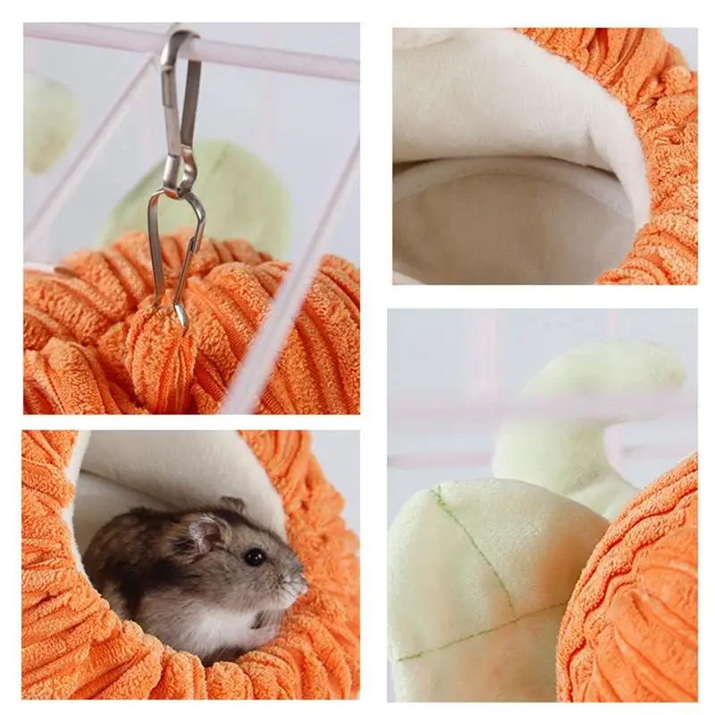 Теплый домик с тыквой крыса хомяк зимний хлопковый пещера ежика морская свинка
