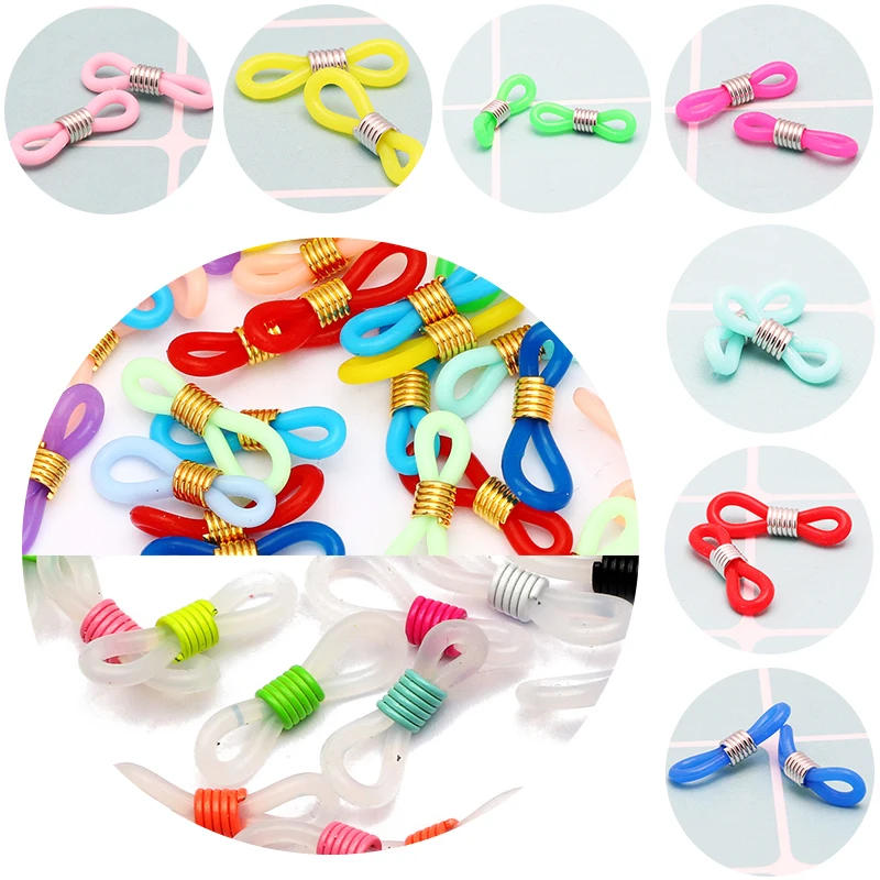 

Wholesale 50pcs Ear Hook Eyeglasses Spectacles Chain Glasses Retainer Ends Rope Cord Holder Strap Retainer End Loop Connector