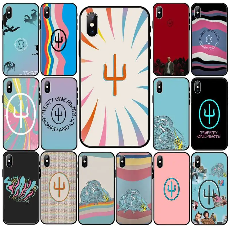 

Scaled And Icy Twenty One Pilots Phone Case For Iphone 7 8 Plus XR SE 2020 12 Mini 11 Pro X XS MAX Silicone Soft TPU Cover