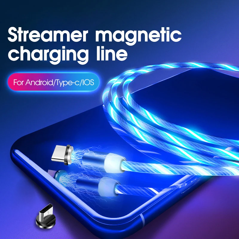 Magnetic Cable Fast Charging Micro USB Type C Charger For iPhone 11 XR 7 Samsung S9 S10 Magnet Phone Cables 1M | Автомобили и