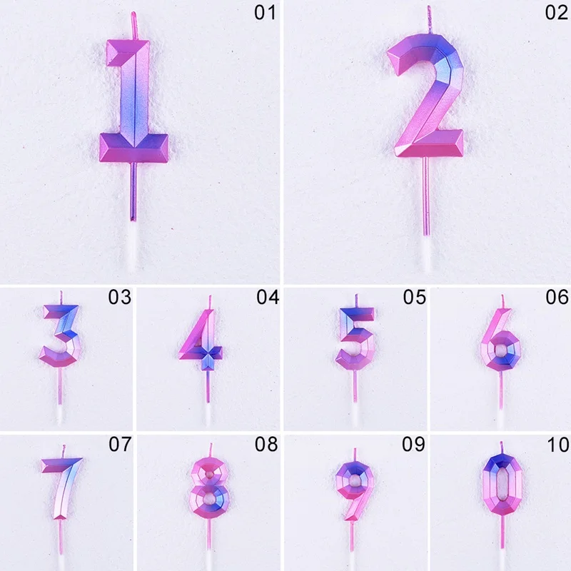 Необычные бездымные цветные свечи 0-9 с днем рождения цифры торты безопасные