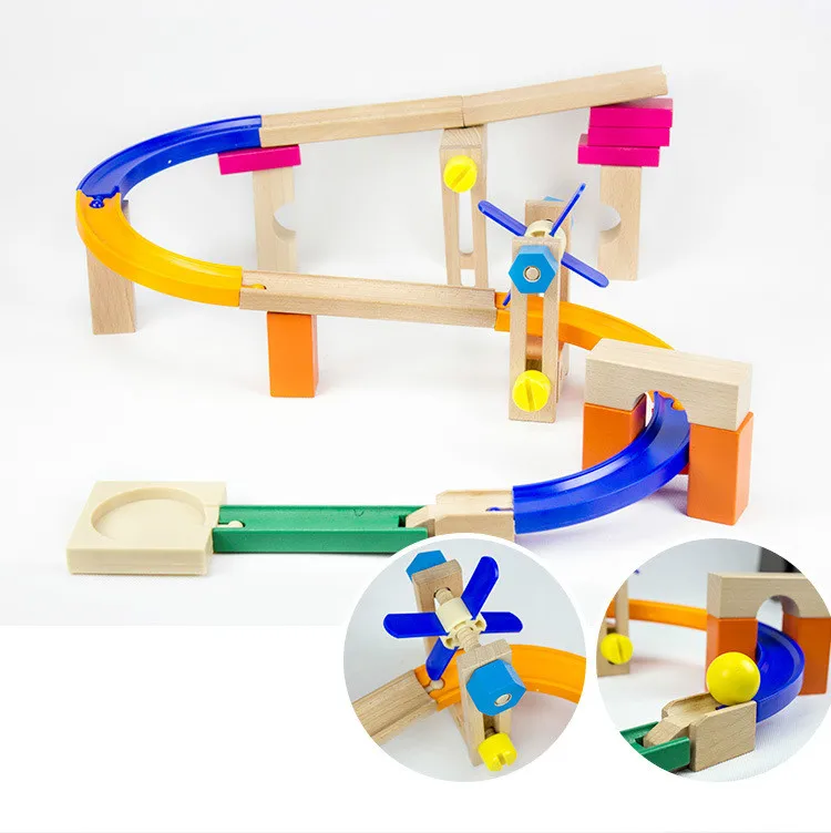 Деревянный вагон строительный блок интеллектуальное развитие Ассамблеи игрушка