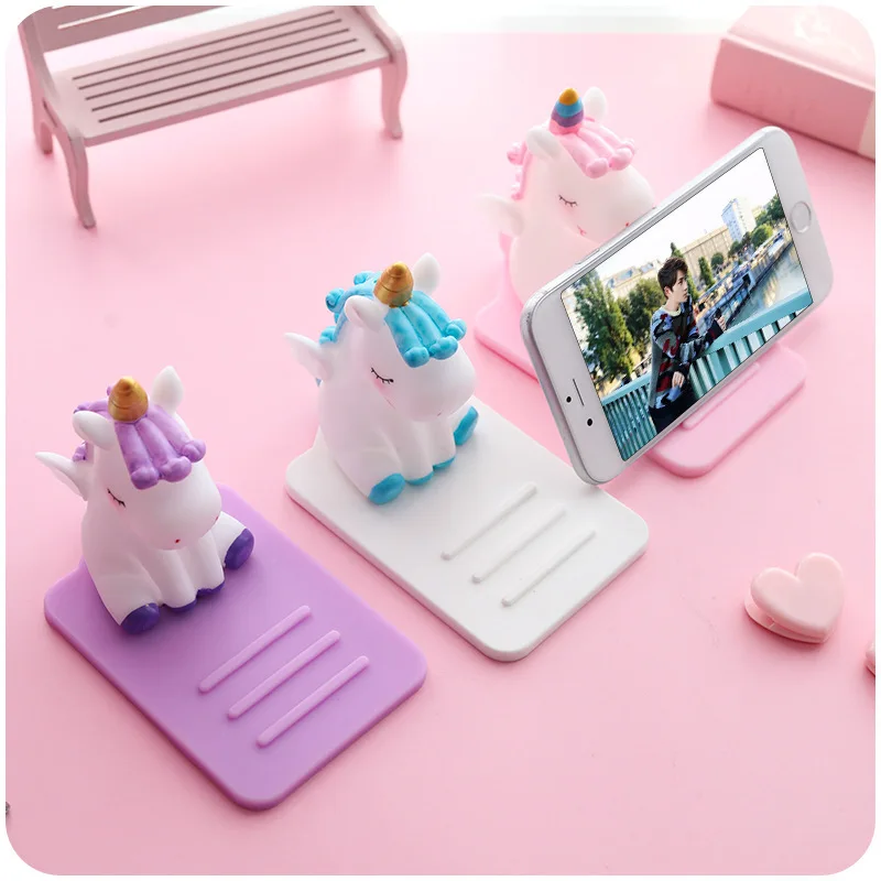 Economici Supporto Universale Per Telefono Antiscivolo Simpatico Cartone Animato Unicorno Supporto Per Scrivania Supporto Per Tablet Tablet Per Tutti I Telefoni