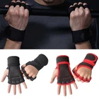 Тренировочные перчатки без пальцев для мужчин и женщин, регулируемые перчатки без пальцев для тяжелой атлетики, фитнеса, спорта, велоспорта, тренажерного зала