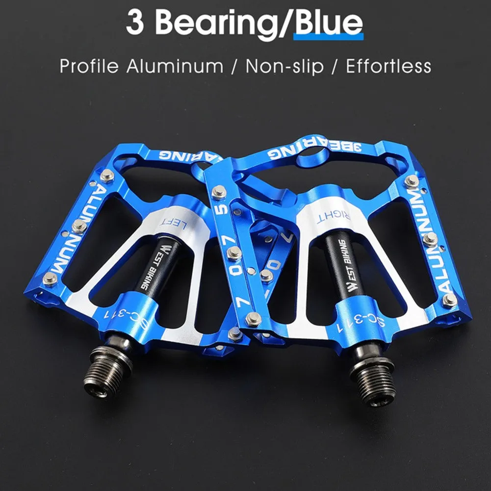 

1Pair Ultralight Bicycle Pedal 3 Bearing Anti-Slip Aluminum Alloy Footboard Quick Release Mountain Road Bike Accessories