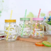 cold drink with straws cock cup juice cup coffee cup transparent cup glass water cup with lid