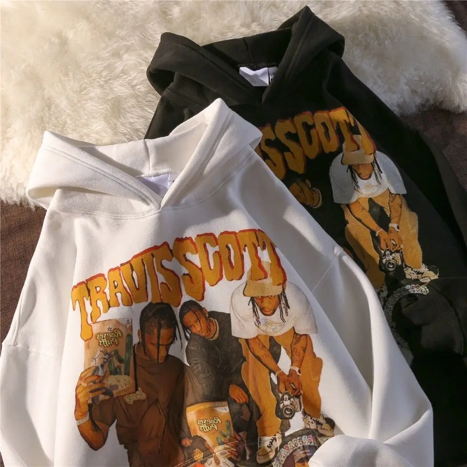 Толстовка Женская с длинным рукавом винтажный свитшот в стиле оверсайз хип-хоп