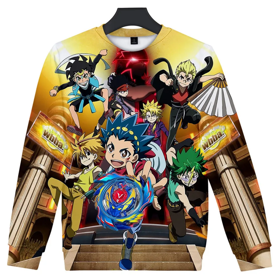 

Beyblade Burst Evolution/Толстовка; Повседневная одежда; Модный пуловер; Брендовая одежда; Мужская одежда с круглым вырезом; Топ для мальчиков и девочек; 3D