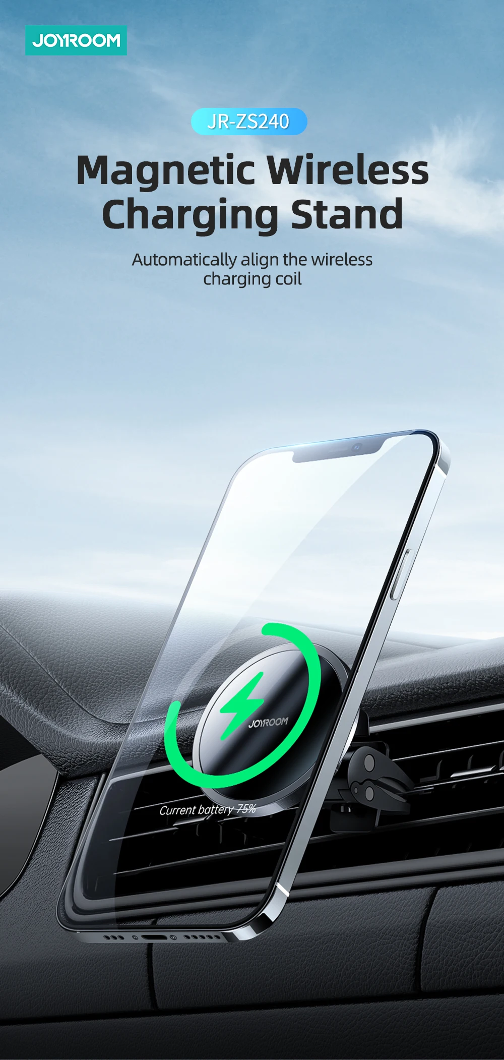 15W Qi Magnetic Wireless Car Charger Phone Holder for iPhone 13 12 Pro Max Universal Wireless Charging Car Phone Holder Mount iphone desk stand