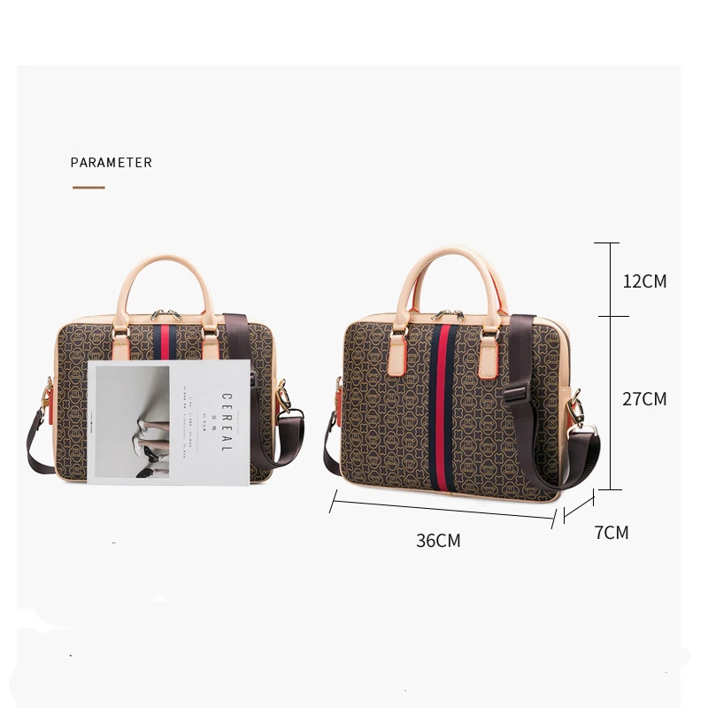 

Women's Bag Handbag Unisex Business Briefcase Shoulder Messenger Large Capacity File Package Cross Section Women's Bag