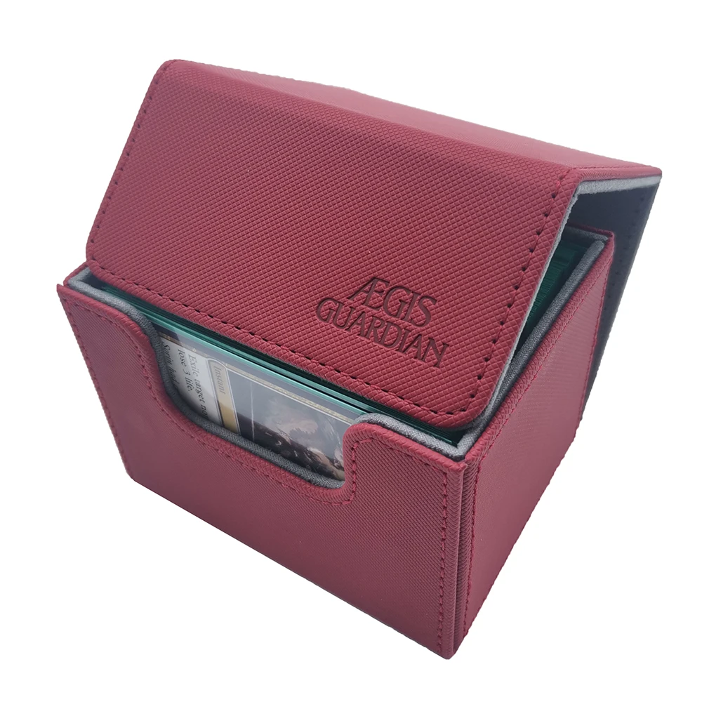 Чехол накладка AEGIS GUARDIAN Premium 100 + для карточек игровых карт TCG красный|Настольные
