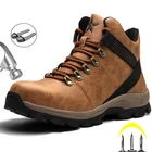 Мужские зимние ботинки, защитная обувь, мужские ботинки со стальным носком, непробиваемые рабочие ботинки, защитная обувь, легкая Рабочая обувь