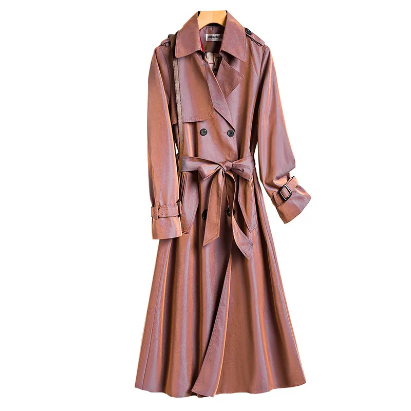 

High-end atmospheric windbreaker coat women's mid-length style 2020 new autumn Korean style temperament popular coat