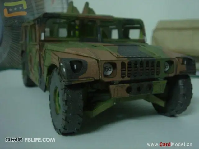 3D стерео бумажная модель ручной работы камуфляжная военная Hummer сделай сам