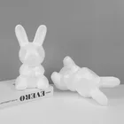 1 шт. белый пенопластовый кролик мультяшное животное моделирование полистирол пенопластовый кролик в форме пасхальвечерние украшение ручной работы
