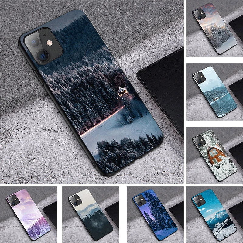 

Cover for Huawei P10 P20 P30 Lite Pro P Smart Z S Protection Casing New fashion Case Cute Winter Snow Forest