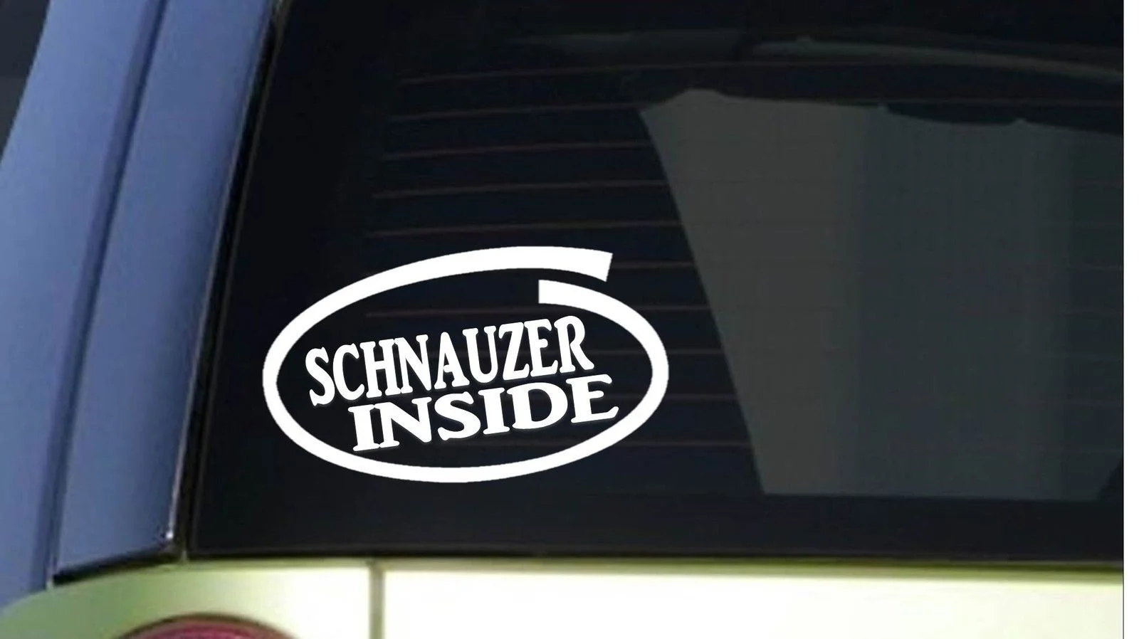 

Schnauzer Inside 8" wide Sticker decal dog training puppy window Sticker